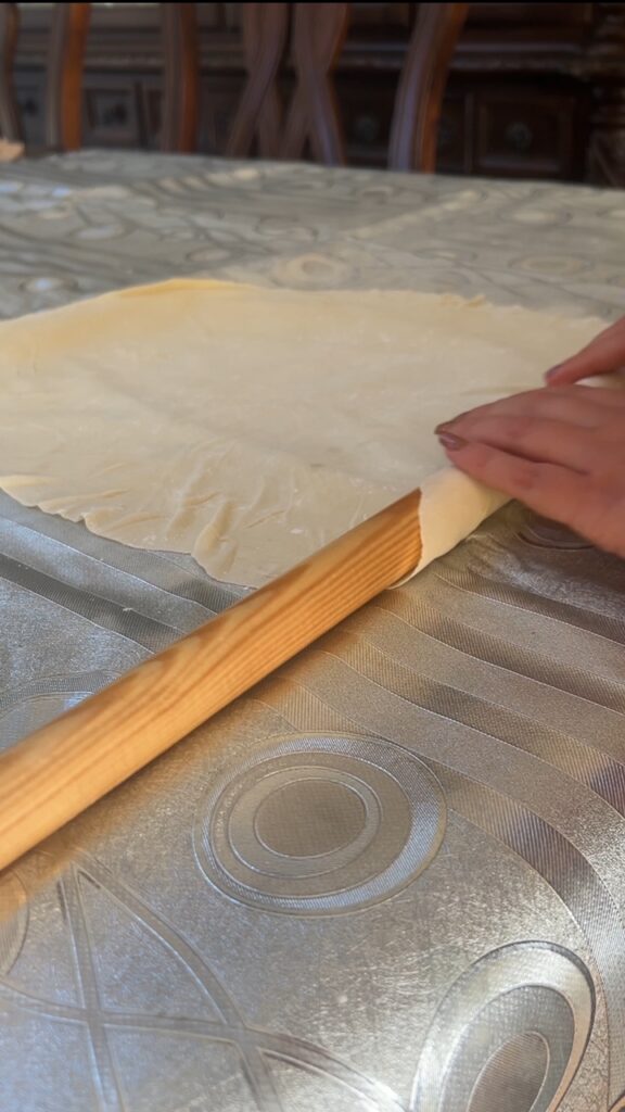 Lexy trying to make phyllo sheets